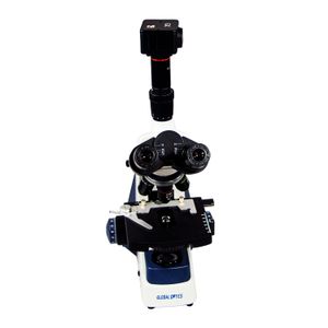 Microscopio Trinocular Otica Finita Acromatico Led Aumento 1600x + Câmera para Microscópio 5MP