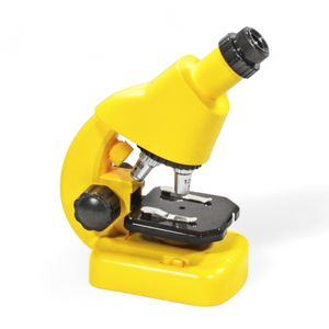 Microscópio Infantil 100X 400X 1200X Biologico Portatil Amarelo